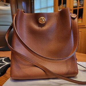 NEW Coach Charlie Bucket Shoulder Bag Leather in Brown